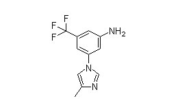 3-(4-甲基-1H-咪唑-1-基)-5-(三氟甲基)苯胺 cas:641571-11-1